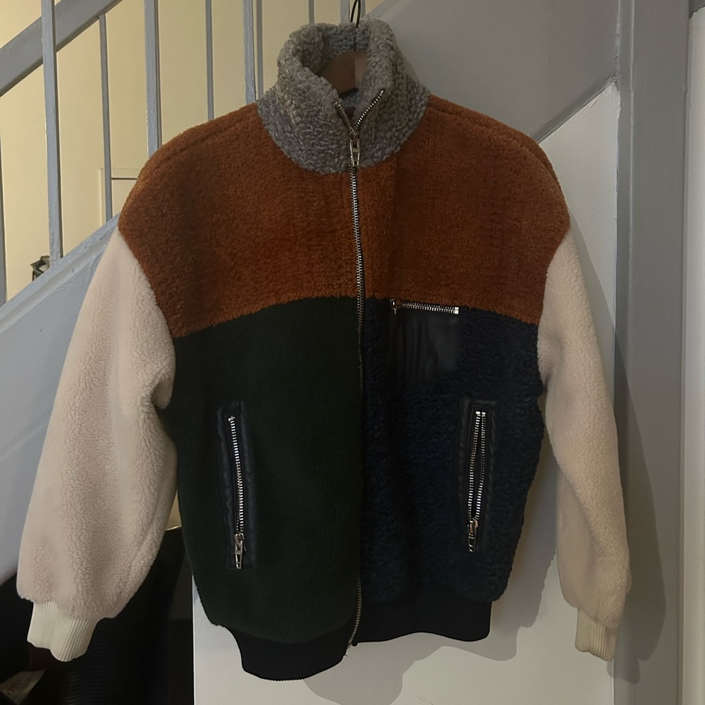 BLANK NYC faux sherpa front zip jkt